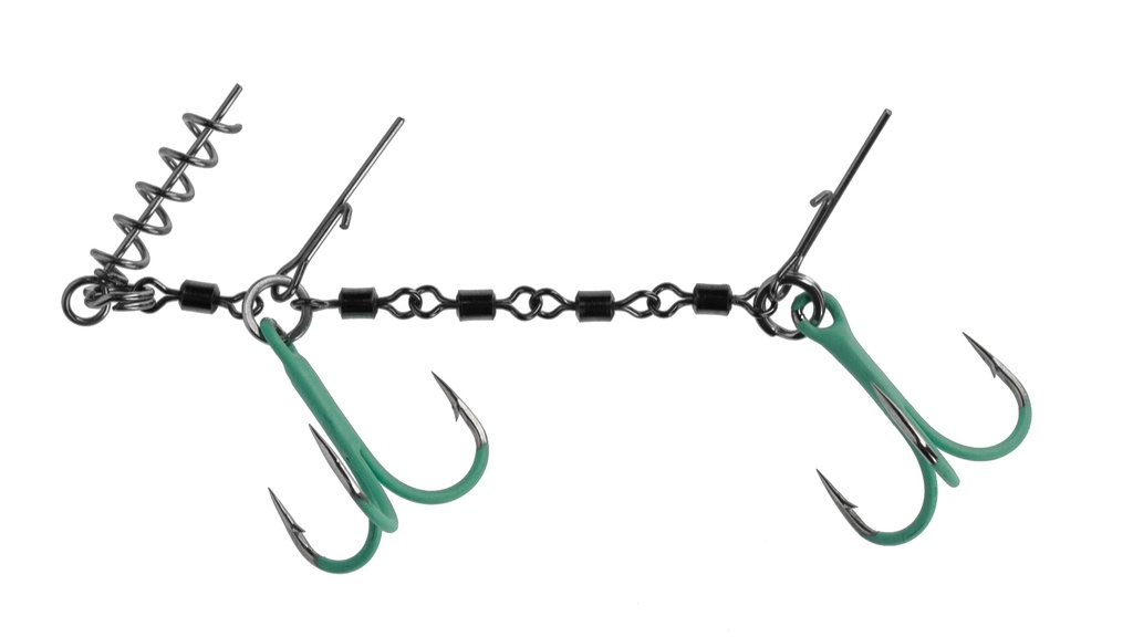 STINGER - WITH SWIVELS JAWS DOUBLE EVO STINGER FLUO - 25kg - NO 1/0