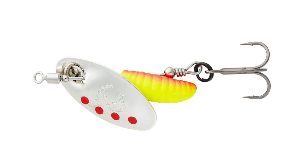 Savage Gear Grub spinner 2.2g Sinking Silver Red Yellow