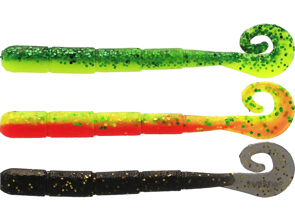 WESTIN NED WORM CURLTAIL DARK WATER MIX 23 5CM