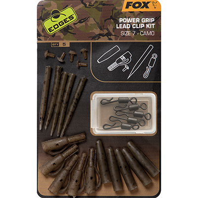 Fox Power Grip Lead Clip Kit Sz 7 - Camo