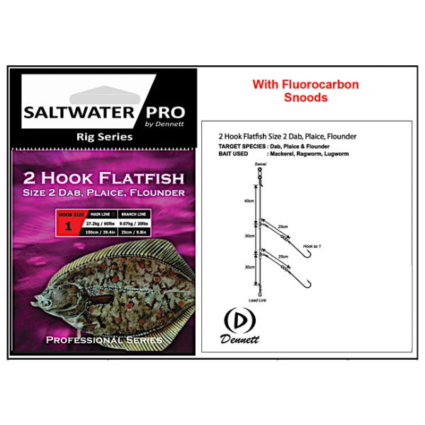 60lb PRO 2 HOOK FLATFISH #2