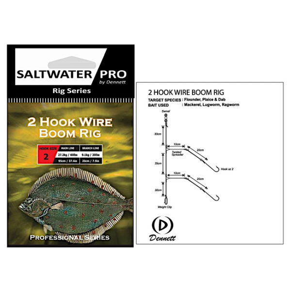 SALTWATER PRO 60lb PRO 2 HOOK WIRE BOOM #2