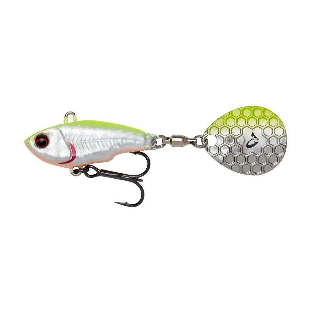 SG Fat tail spin 5.5cm 9g sinking Lemon Back Flash