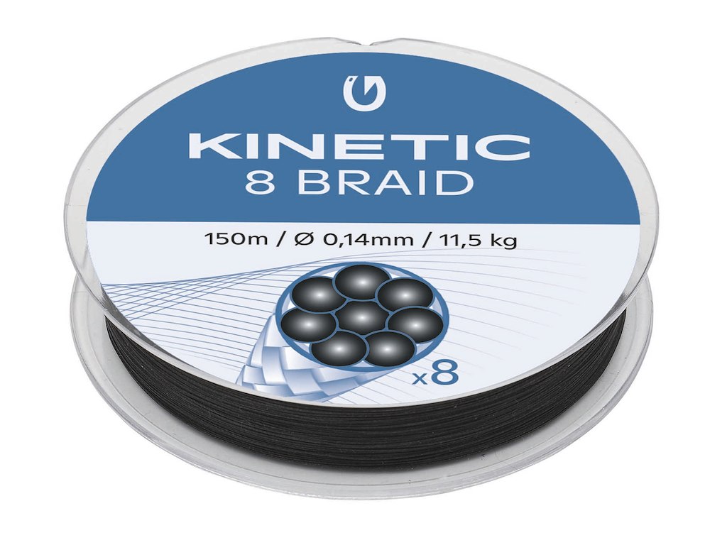 KINETIC 8 BRAID 150M BLACK