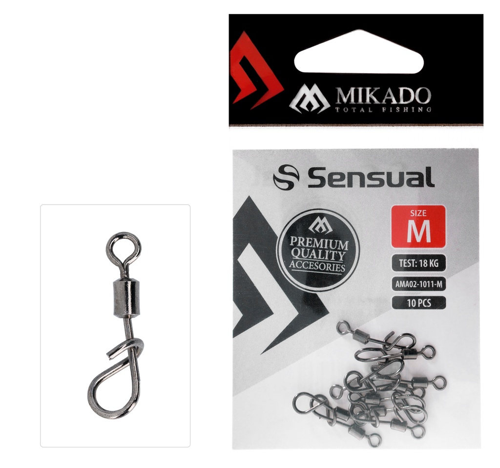 ROLLER SWIVEL WITH SNAP MIKADO 10 pcs.
