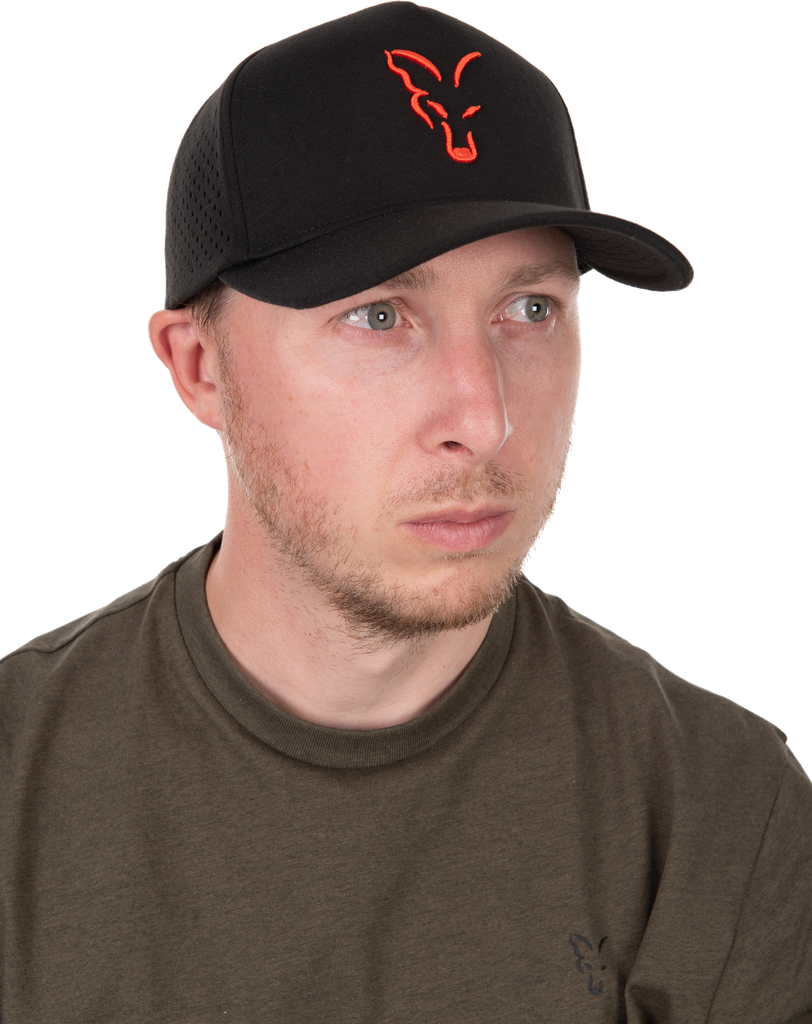 Fox Collection Baseball Cap Black Orange