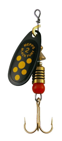 Mepps Black Fury - Black/ Yellow