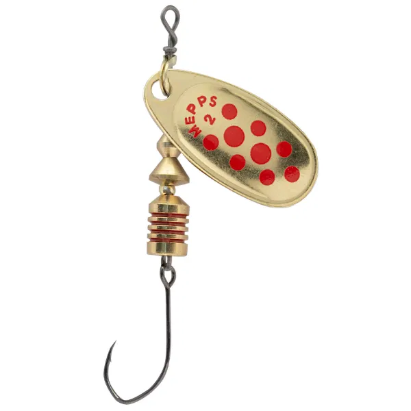 Mepps Comet Decoree Single Hook Size 2 - Gold/ Red