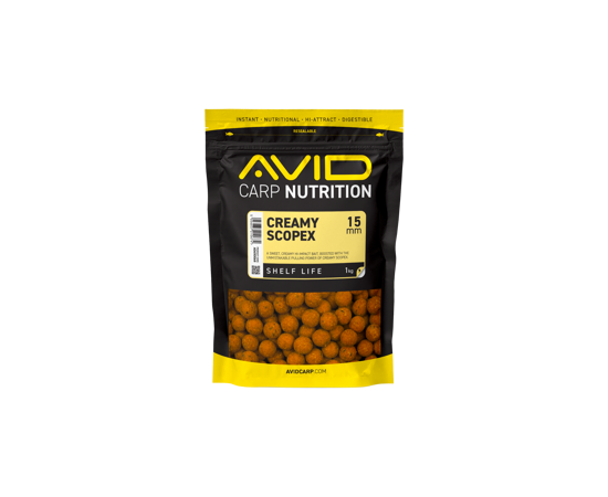 Avid Creamy Scopex 15mm Boilies 1kg