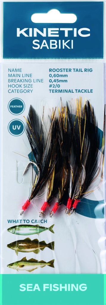 KINETIC SABIKI ROOSTER TAIL #2/0 BLACK/COPPER FLASH