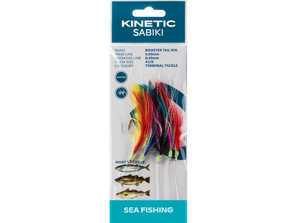 KINETIC SABIKI ROOSTER TAIL #2/0 MULTI COLOR