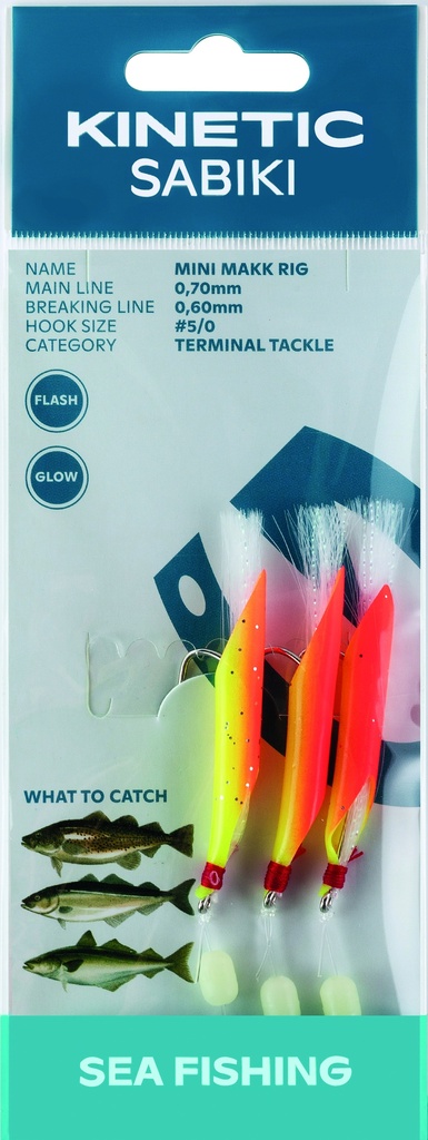 KINETIC SABIKI MINI MAKK #5/0 RED/SILVER