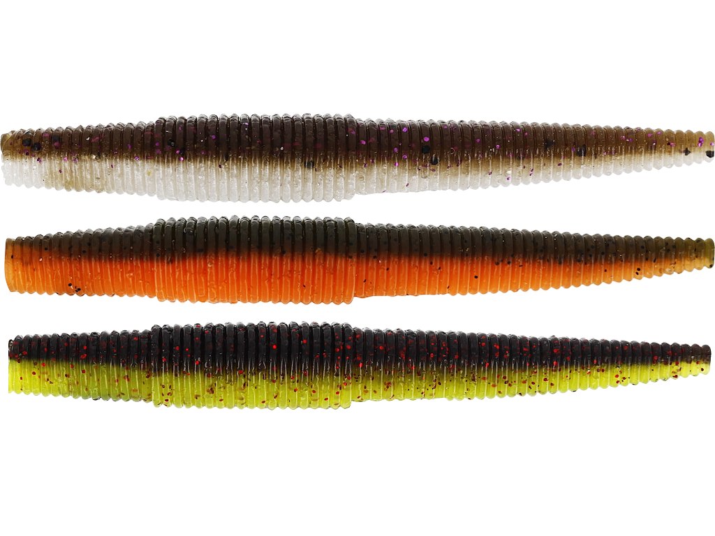 NED WORM 9CM 5G DARK WATER MIX 6PCS