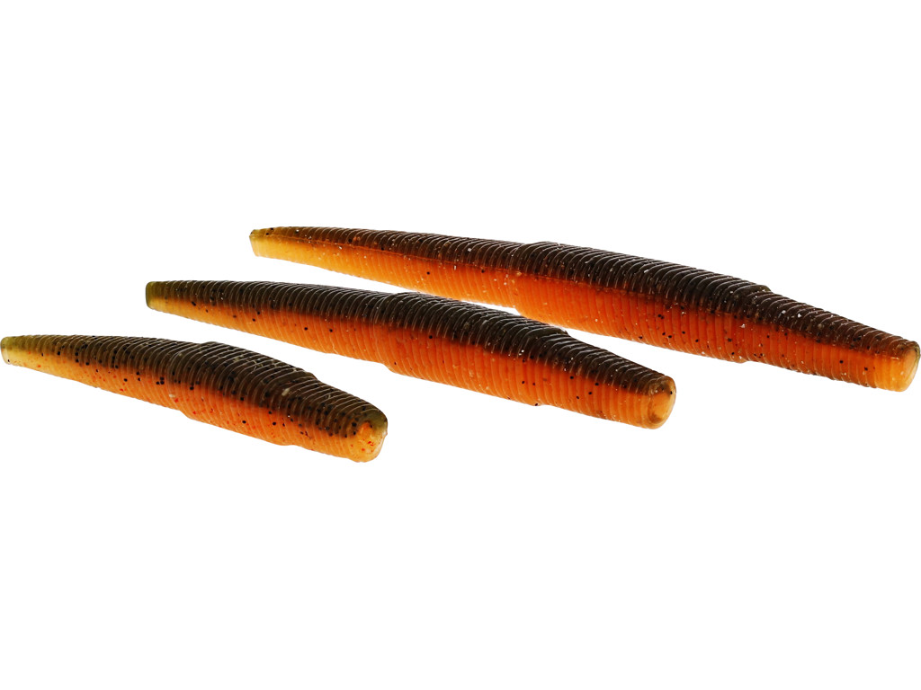 NED WORM 9CM 5G CLEAR WATER MIX 6PCS 3 1/2" 3/16OZ
