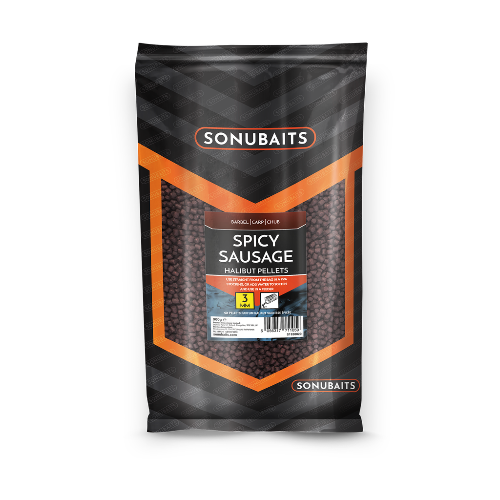 Spicy Sausage Halibut Pellets - 3Mm