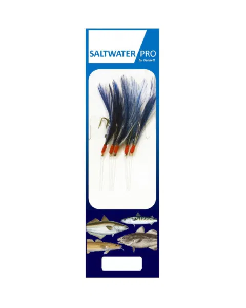 Saltwater Pro 5HK Blue & White Feathers 1/0