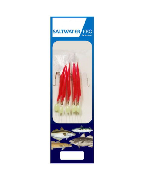 Saltwater Pro 5HK Mackerel Glow Rig Feathers 1/0