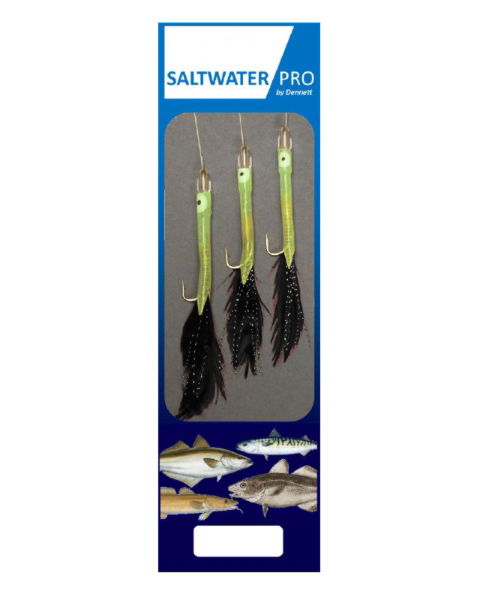 Saltwater Pro 3HK Lumi Eel Black Feathers 3/0