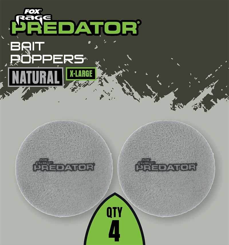 Fox Predator Bait Poppers grey XL