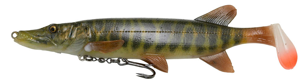 SG 4D Pike Shad 20cm Striped Pike