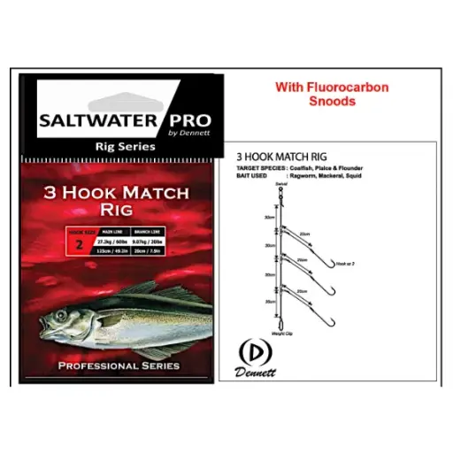 [TS-PRO1610] 60lb PRO 3 HOOK MATCH #1/0