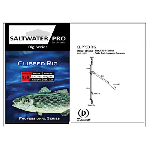 [TS-PRO1920] SALTWATER PRO 60lb PRO CLIPPED RIG #2/0