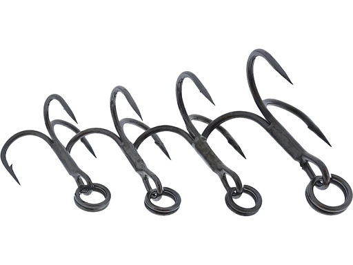 RIGGED TROUT TREBLE HOOKS BLACK
