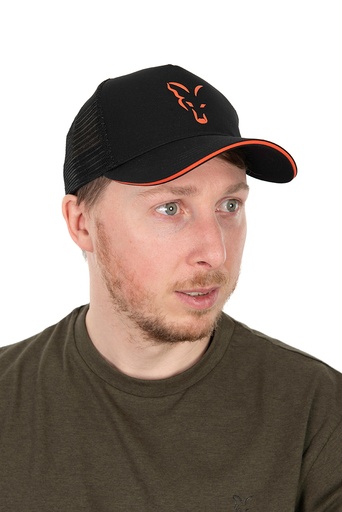 [CHH017] Fox Collection Trucker cap black/ orange