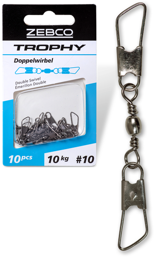 [6218008] S 8 Trophy Double Swivel 10kg 10 pcs