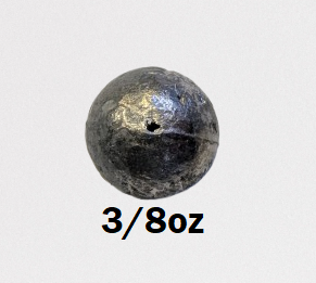 Round with hole weight 3/8oz
