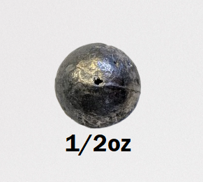 Round with hole weight 1/2oz