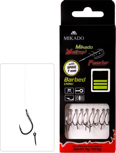 MF RIG - WITH PUSH SPIKE - BARBED HOOKS monoline: 0.23mm/10cm - 8 pcs.