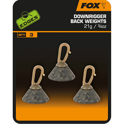 [CAC797] Edges Downrigger Black Weight 21g x 3