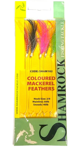 [SHAM102] Shamrock Coloured Mackerel Feathers