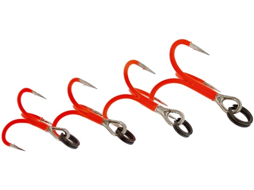 RIGGED TROUT TREBLE HOOKS ORANGE