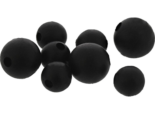 [T127-M-188] STOPPER BEADS M Ø6MM 10PCS BLACK