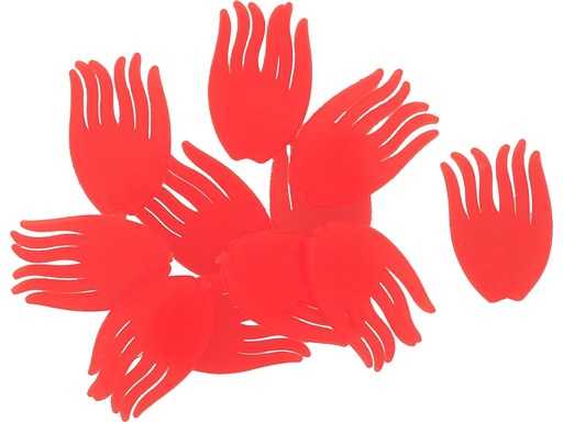 [T126-1146-XL] SPOTTY RIG FINS UV ORANGE XL 16PCS