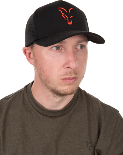 [CHH032] Fox Collection Baseball Cap Black Orange
