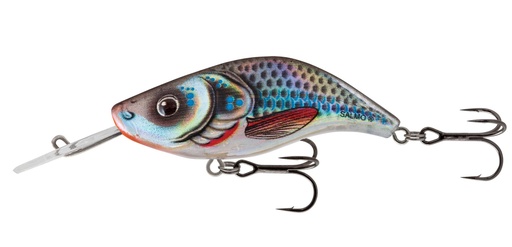 [QSS025] Sparky Shad 4cm Floating SILVER HOLOGRAPHIC SHAD