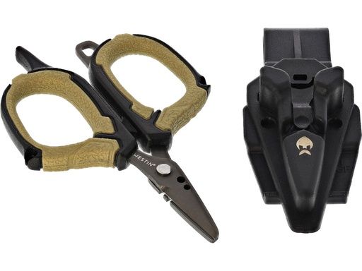 [H025-S-627] BRAID SCISSORS INCL. SHEATH 8.9CM BLACK SAND 