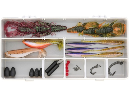 [P279-023-283] PERCH BOX DROPSHOT + TEXAS & CAROLINA 45PCS 