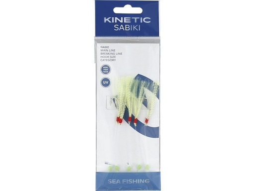 [F229-694-039] SABIKI NORDIC MACKEREL #1/0 0.60MM 130CM CHARTREUSE/CRYSTAL FLASH