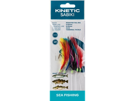 [F114-159-043] KINETIC SABIKI ROOSTER TAIL #2/0 GREEN/COPPER FLASH