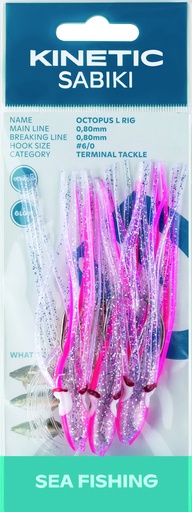 [F119-206-049] KINETIC SABIKI OCTOPUS L #6/0 PINK/GLOW