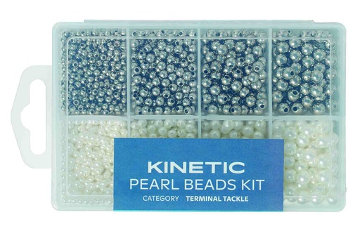 [F185-157-275] KINETIC PEARL BEADS KIT PEARL/SILVER