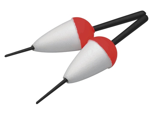[F660-228-073] KINETIC CLASSIC FLOAT 50MM RED/WHITE 2PCS