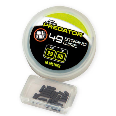 [FAC077] Fox Predator 49Strand Steel Wire 65lb/ 29kg inc Crimps