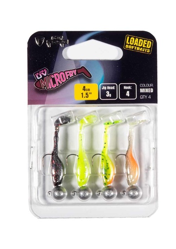 [NMC057] Fox Rage Ultra UV Micro Fry Mixed Colour Loaded Lure Pack